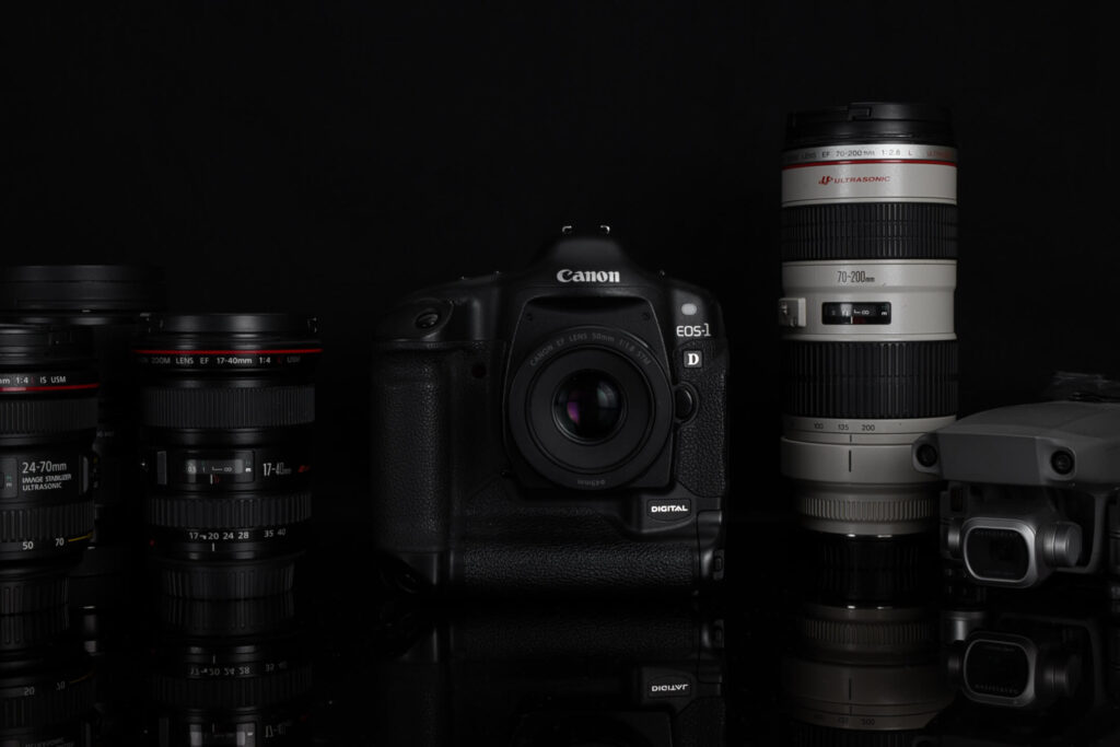Canon 1D with lenses