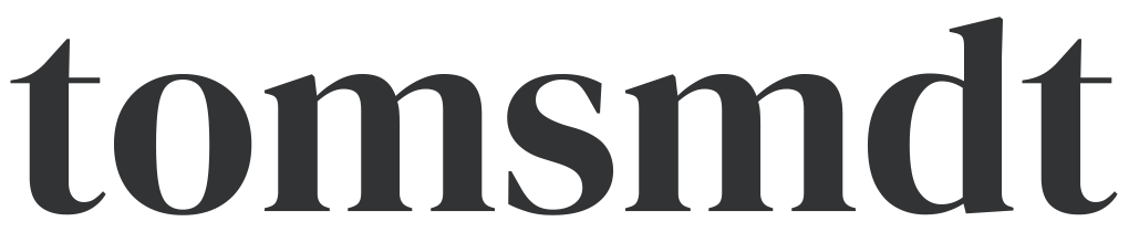 tomsmdt website logo in black